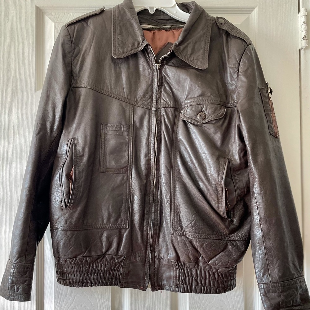 Vintage Leather Bomber